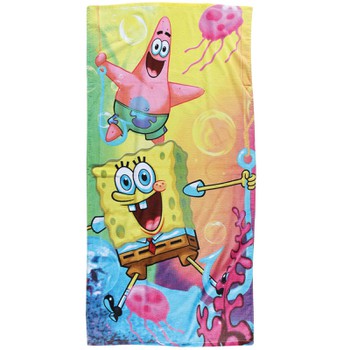 Πετσέτα Θαλάσσης (70x140) Cartoon Line Prints Spongebob 5867 Das Kids