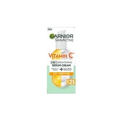 Garnier Skin Active Vitamin C 2 In 1 Brightening Serum Cream SPF25 Ορός Προσώπου Για Λάμψη 50ml