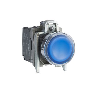 Illuminated Pushbutton Blue Flush,22mm Universal L