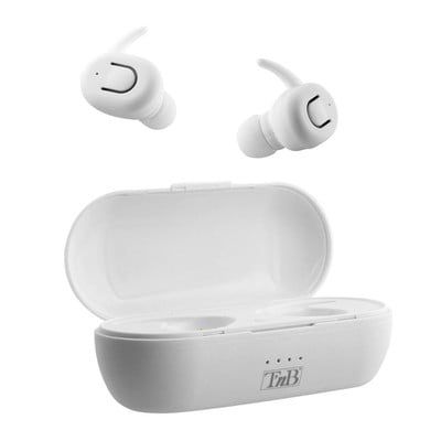 Bluetooth Headphones With Charging Case 3Hr White 