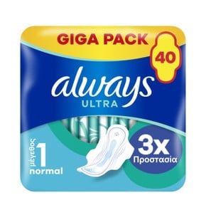 Always Ultra Σερβιέτες Normal (Μέγεθος 1)Giga Pack