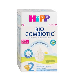 Hipp 2 Bio Combiotic Βρεφικό Γάλα με Φυσικούς Γαλακτοβάκιλλους & Metafolin®, 600 gr