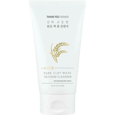Thank You Farmer Rice Pure Clay Mask to Foam Clean