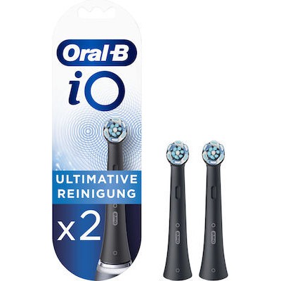 ORAL-B Ανταλλακτικές Κεφαλές Για Ηλεκτρικές Οδοντόβουρτσες Σε Μαύρο Χρώμα IO Ultimate Clean x2  