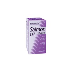 Health Aid Salmon Oil Συμπλήρωμα Διατροφής Συμπυκνωμένο Έλαιο Σολομού Omega 3 Λιπαρά Οξέα 1000mg 60 κάψουλες