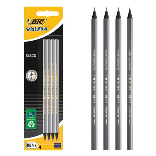 Lapsa Druri "Bic" Të Zinj Me Gri 4 Copë