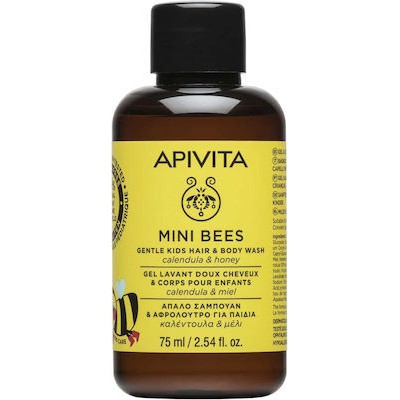 APIVITA Mini Bees Gentle Kids Hair & Body Wash Calendula & Honey-Απαλό Σαμπουάν & Αφρόλουτρο Για Παιδιά Με Καλέντουλα & Μέλι 75ml