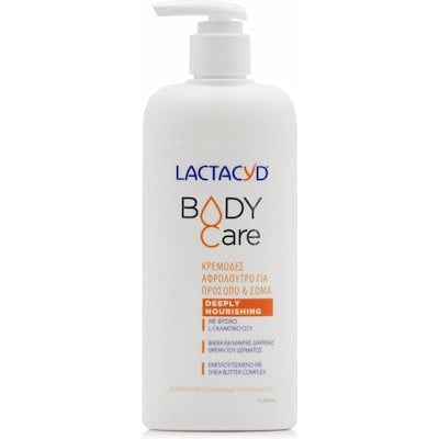 LACTACYD Body Care Shower Gel Deeply Nourishing Κρεμώδες Αφρόλουτρο Για Πρόσωπο & Σώμα, Κατάλληλο Για Ξηρό & Ευαίσθητο Δέρμα 300ml