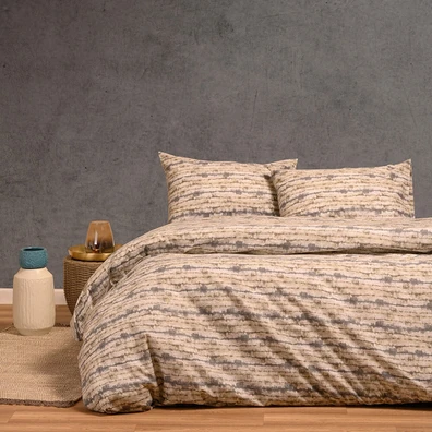 Σετ Σεντονια Φανελενια King Size Ezra Grey (270x26