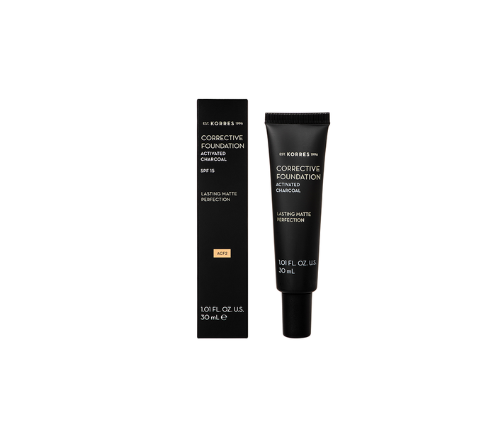 KORRES ACTIVATED CHARCOAL CORRECTIVE FOUNDATION ACF2 30ML