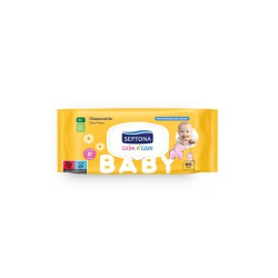 Septona Calm N' Care Chamomile Baby Wipes Without Alcohol & Parabens With Chamomile 80 pieces