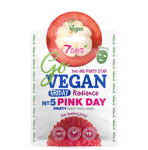 7Days Go Vegan Face Mask Pink Day For Feeling Juic