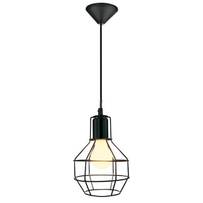 Pendant Light D150 Plex E27 Black Ε27 70W