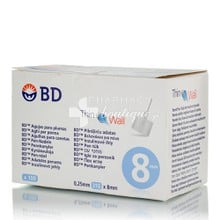 BD Βελόνες για πένες Ινσουλίνης 31G x 8mm, 100 τμχ. (Thin Wall)