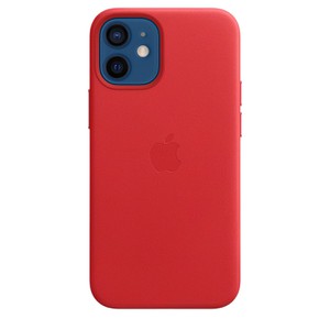 Apple Leather Case iPhone 12 mini with MagSafe Red