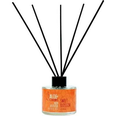 ALOE+ COLORS Sweet Blossom Reed Diffuser Αρωματικό Χώρου Με Sticks Διάχυσης Με Άρωμα Βανίλια-Πορτοκάλι 125ml