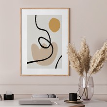 Abstract mid century shapes