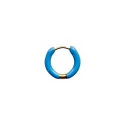InoPlus Borghetti Σκουλαρίκια Hoop Χρυσό Μπλε Του Ουρανού 1 ζευγάρι