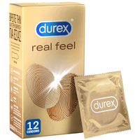 Durex Real Feel 12τμχ - Προφυλακτικά Πολύ Λεπτά Χωρίς Λάτεξ