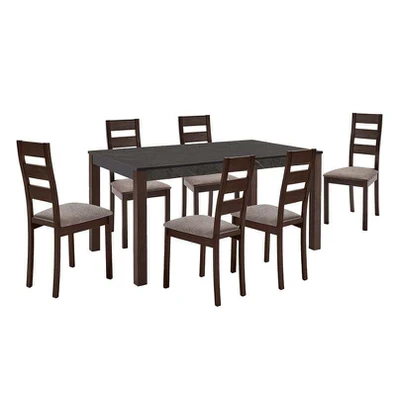 Sienna set (1+6) Τραπεζαρίας - Κουζίνας, Σκούρο Κα