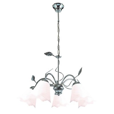 Pendant Light 5 Lights Chrome With Leaf Φ56cm Pdt-