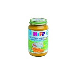 Hipp Υποαλλεργικό Βρεφικό Γεύμα Βιολογικής Καλλιέργειας Mε Γαλοπούλα Ρύζι & Καρότα 4m+ 220 gr