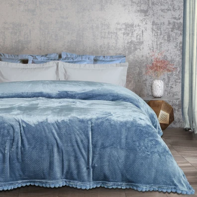 Das Home Κουβερτα Fleece 220χ240 1186 Dusty Blue 2