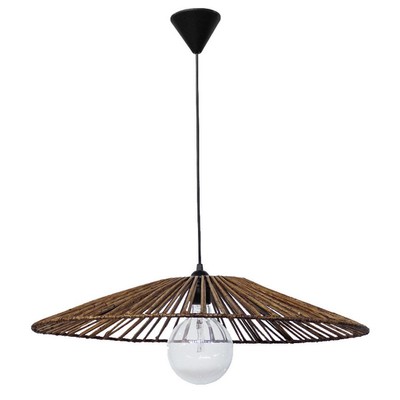 Pendant Light 1xE27 Conical Bamboo D60