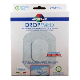 Master Aid Drop Med (10cm x 8cm) - Αυτοκόλλητες, αντικολλητικές γάζες 5 Τεμ