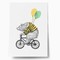 Bear ride bicycle balloon