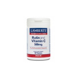 Lamberts Rutin & Vitamin C & Bioflavonoids 500mg Συμβάλλουν Στην Ακεραιότητα Του Κολλαγόνου 90 ταμπλέτες