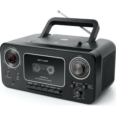 Portable Radio With Cd And Tape Black M-182Rdc