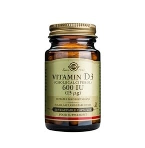 Solgar Vitamin D3 600IU για Οστά & Δόντια ,60veg.c