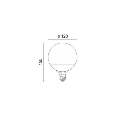 Led Lamp Globe 18W Ε27 6000K 1650Lm G120