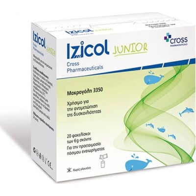 IZICOL Cross Pharmaceuticals Junior Υπακτικό Για Την Αντιμετώπιση Της Παιδικής Δυσκοιλιότητας 20 Φακελάκια x 6gr
