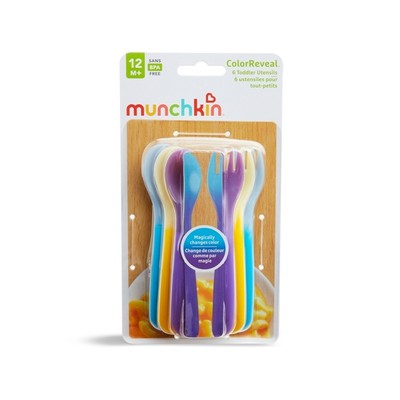 MUNCHKIN Colour Reveal Forks & Spoons Παιδικά Μαχαιροπήρουνα x6 12m+
