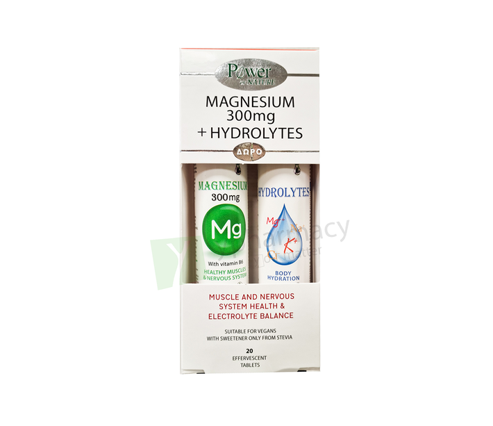 POWER HEALTH MAGNESIUM 300MG 20EFF. TABL (PROMO+HYDROLYTES 20EFF. TABL)