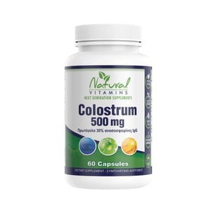 Natural Vitamins Colostrum 500mg, 60 Caps