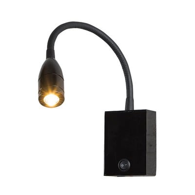 Wall Light Metal Black D8 Led