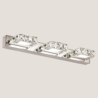 Square Nickel Mat Bathroom Light 9W 3000Κ 540Lm