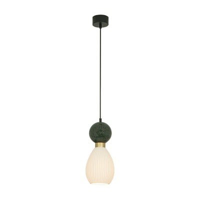 Pendant Light E14 15W Brass Green Marble