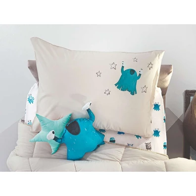 Διακοσμητική Μαξιλαροθήκη Monsters Blue 50x70 Sain