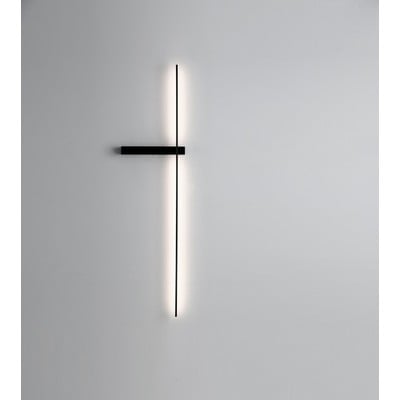 Wall Lamp Slim Black Metal Led 14W 3000K H:122cm