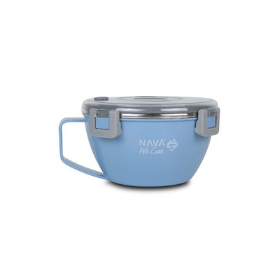 NAVA Δοχείο Φαγητού Θερμός- Ανοξείδωτο Στρογγυλό We Care Σε Γαλάζιο Χρώμα 850ml (10-262-013)(10-262-012)