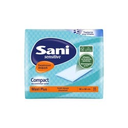 Sani Sensitive Maxi Plus Unscented Bed Sheets 90x60cm 15 pieces