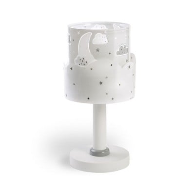 Kids Table Lamp Gray Moon With Fluorescent Parts 1