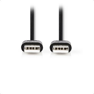 Nedis Cable USB 2.0 Type Α Male to Male Black CCGT
