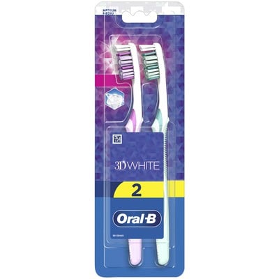 Oral-B 3D White Duo Medium Toothbrush Μέτρια Οδοντ