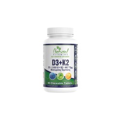 Natural Vitamins D3 & K2 MK7 75mg Συμπλήρωμα Διατροφής 90 μασώμενες ταμπλέτες