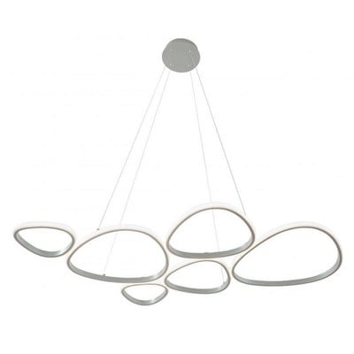 Pendant Light Circles Helix Led 61W 4132Lm Silver